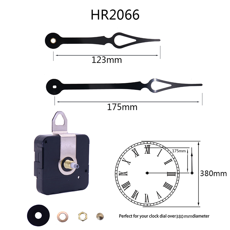 HR1688-17mm lépés fekete óra mozgás és HR2066 órakéz
